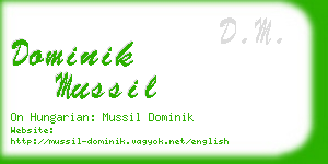 dominik mussil business card